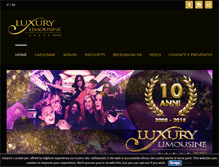 Tablet Screenshot of luxurylimousinemilano.com